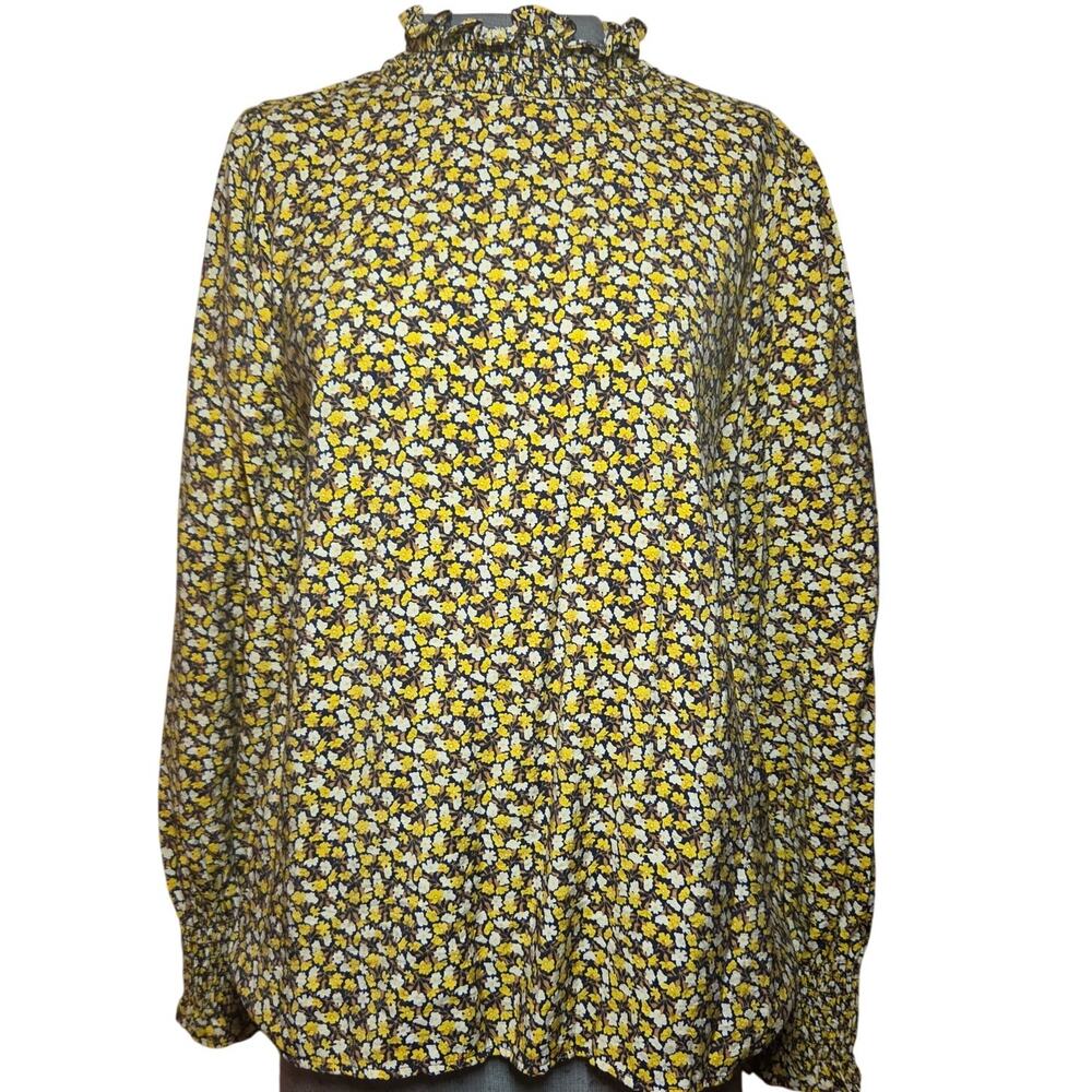 Ann Taylor Floral Print Blouse Size Medium